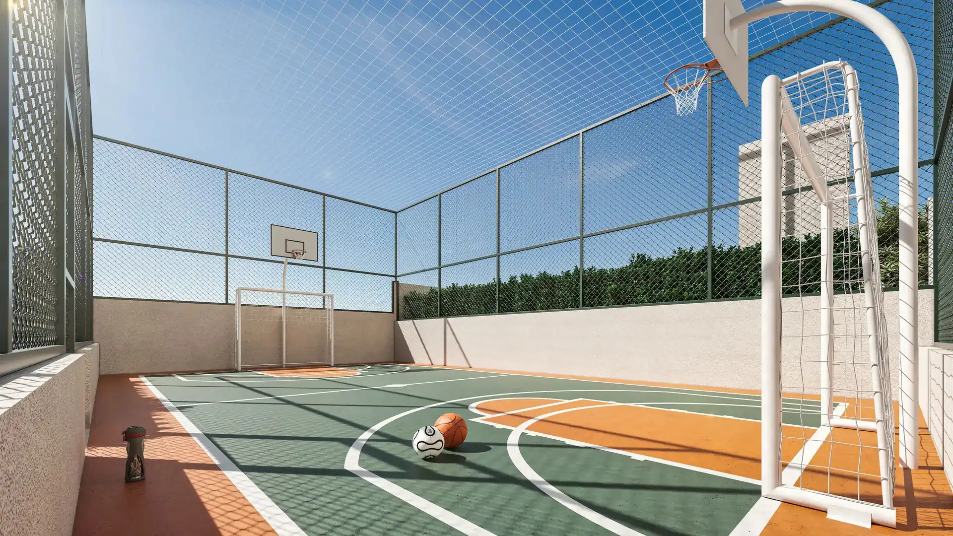 Espaço quanto de basquete